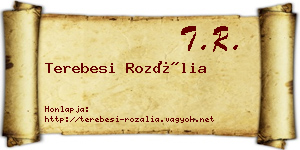 Terebesi Rozália névjegykártya