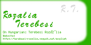 rozalia terebesi business card